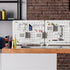 Clamp-on Desk Pegboard, Magnetic Metal Peg Board with 10 Accessories, Desk Organizer Set for Office, Gaming Home