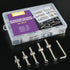 Swpeet 100Pcs M6 40/50/60/70/80mm 1 Crib Hardware Screws, Nicked Plated Hex Socket Head Cap Crib Baby Bed Bolt