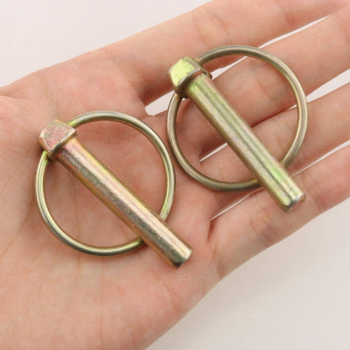 E-outstanding Linch Pin 4PCS 45mm Heavy Duty Lynch Pin, Shaft Locking Pin Fastener Assortment Kit