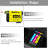 BeOne Remanufactured Ink Cartridges Replacement for Epson 200XL T200XL for Expression Home XP-200 XP-300 (6-Pack)