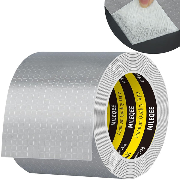 Butyl Sealant Tape, Waterproof Aluminum Foil, 4 Inch, 16.4FT, Super Sticky for Roof Leak Repair