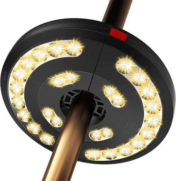 Eletorot Rechargeable Patio Umbrella Lights, 28 LED Outdoor Lights with 3 Lighting Modes for Patio Decor
