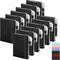 Small College Ruled Notebook 12 Pack, Black 3.7x5.7 in Pocket Notebooks, Mini Hardcover Lined Note Pads with Pens