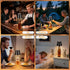 3 Dimmable, 5H 48H Rechargeable Wireless Bottle Lamp - Color Stepless Metallic Black Lampshade, Bright Light or Soft