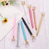 PATIKIL 6 Pack Black Ink Ballpoint Pen, Crystal Diamond Twist Metal Pen 1.0mm Medium Point for Journaling Style 1