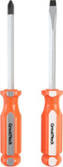 GreatNeck 73770 2 Piece Screwdriver Set, Phillips #2 & Slotted Screwdrivers for Mechanic Tool Set