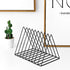 Sooyee 2 Pack Black Magazine Holder, 9 Slot Desktop File Sorter Organizer, Triangle Bookshelf Decor for Home Office