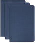 Blue Summit Supplies Executive Journals, 3 Pack Journal Set with Lined Paper and Dark Blue Linen Cover