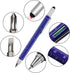 HeTaoCat Metal Multi-tool - 6-in-1 Stylus Pen with Screwdriver, Ruler, Bubble Level, and Ballpoint Pen (Blue)