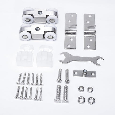 2pcs 4-Wheel Stainless Stee Hanging Wheel Suitable fo Sliding Doors in Halls and Kitchen cabinets wadrobe Sliding Door