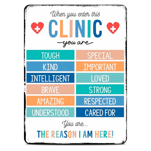When You Enter Clinic Decor Health Poster Decorations, Motivational Wall Art Office Posters for Classroom Poster Decor