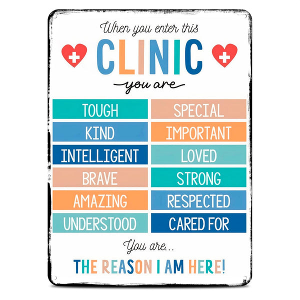 When You Enter Clinic Decor Health Poster Decorations, Motivational Wall Art Office Posters for Classroom Poster Decor