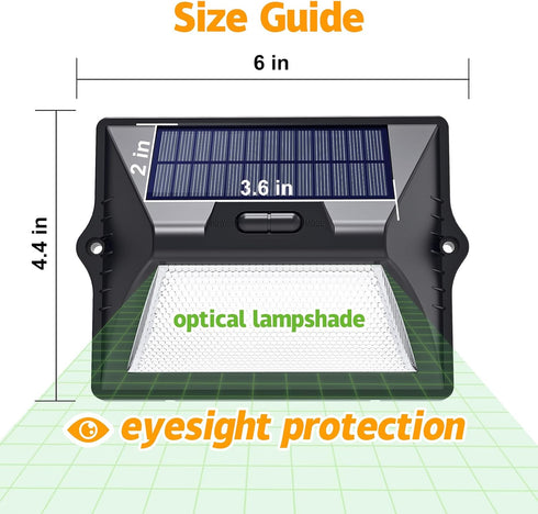 2 Packs 9 intelamp Solar Fence Lights Outdoor, Colors & RGB Color Changing Deck Lights Waterproof, Solar Powered LED