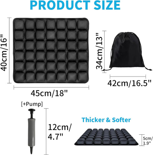 XGPGBXGT Press Type Inflatable Travel Cushion Airplane Seat Cushion, Built-in Air Pump Portable Airplane Seat Cushion