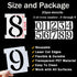 5 Inch Curb Stencil Kit, 20Pcs Reusable 14 Mil Mylar Plastic Numbers Stencils for Painting on Road, Wall