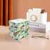Pen Holder for Desk, Ceramic 2 Compartments Gold Garden Floral Pencil Holder, Women Organizer for Office Home