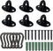 Stainless Steel Ceiling Hooks with Screws, 12 PCS Marine Hardware Hooks Pad Eyes Plate