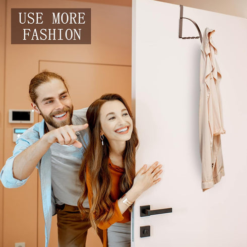 4 Pieces Over The Door Hooks Hanger Multi Hanging Storage Organizers for Coats Clothes Hoodies Hats Scarves Purses Keys