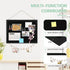 DOLLAR BOSS Large Black Cork Board - Double-Sided Bulletin Board with Linen 24''x 18'' for Office Home School