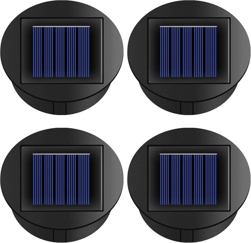 4 Pack Solar Lights Replacement Top Parts, 7 Lumens Lantern Lids for Hanging Outdoor Decorations Garden Patio