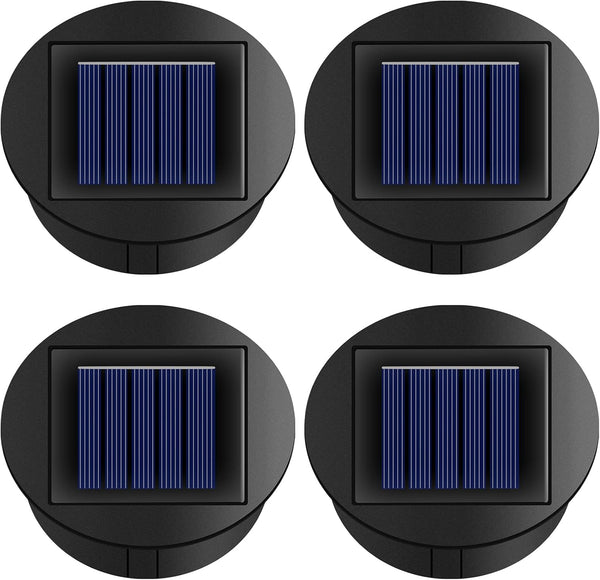 4 Pack Solar Lights Replacement Top Parts, 7 Lumens Lantern Lids for Hanging Outdoor Decorations Garden Patio