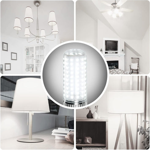 E26 LED Bulb, 25W Corn Light Bulb, 200W Equivalent, 6500K Cool Daylight White, Pack of 3, Flicker Free