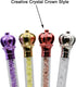 Maydahui 24PCS Crown Ballpoint Pen - Retractable Crystal Quicksand Pens, Black Ink for Girls Party School