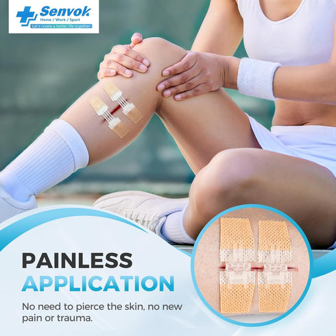 4 Wound Closure Device Pcs - Zip Sutures & Butterfly Bandage | Stitchless Wound Repair, Rapid Hemostasis for Hiking