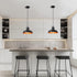 10.5 Inch 71'' 1 Pack Industrial Pendant Light, Farmhouse Small Black and Gold Chandelier, Vintage Hanging Light