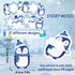 Whaline 24Pcs Christmas Sticky Note 12 Designs Winter Cartoon Self-Stick Notepads Snowman Snowflake Penguin Decorative Memo Pad Notes Removable for Xmas Work Study Home Office Classroom