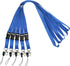 YOUOWO 5 Pack Neck Lanyards, Quick Release Blue Lanyard with Clip for ID Badge Holder, Keys, Office, Cell Phones