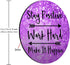 Custom Round Mouse Pad - Stay Positive Work Hard Inspirational Quotes Art Purple Glitter Black, 7.9 x 7.9 x 0.12 Inch