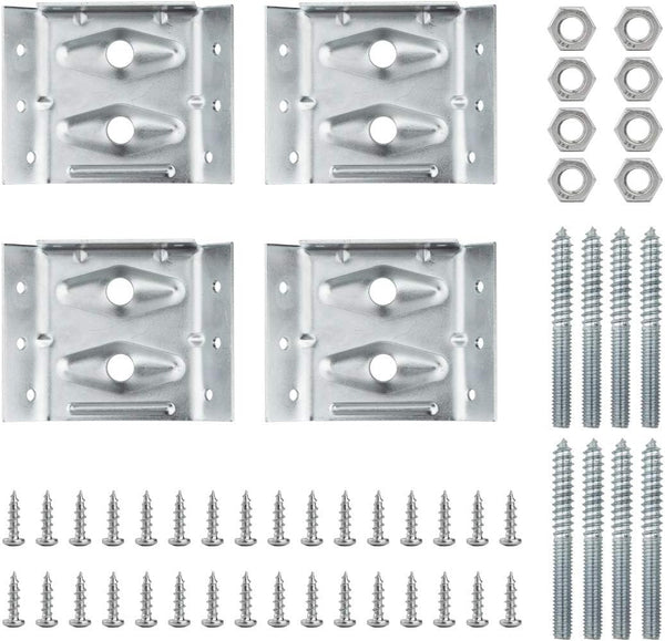 POWERTEC Surface Mount Corner Brackets 4PK w/Mounting Hardware, Corner Braces for Desk