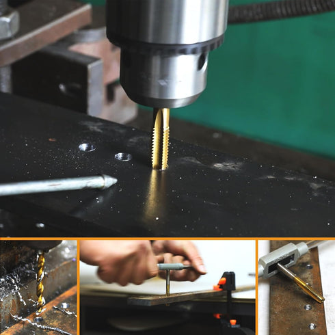 M4x0.7 3.3mm M2 Set, Tap and Drill Bit Kit, HSS Metric Drill and Tap Combination of Drill and Tap Kit for Metal