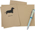 Embellish by Jackie Dachshund Smooth Coat Thank You Card | Handmade Weiner Dog Black Notecard | Greeting Card Blank