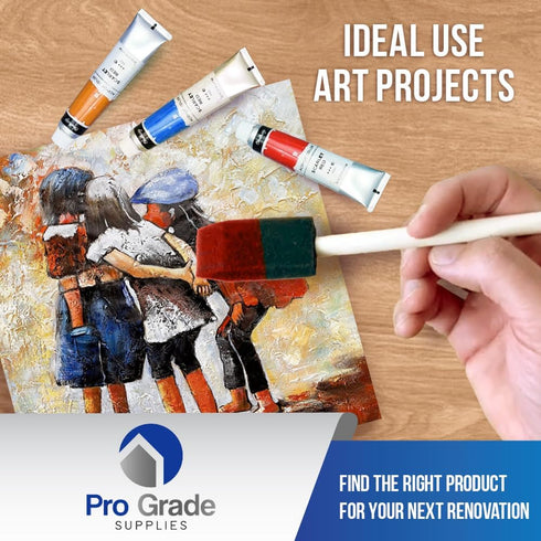 Pro Grade Foam Brushes, 1 Inch, 48 Piece Set