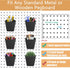 6 Pack Pegboard Cups, Large Pegboard Bins with Hooks, Square Box Shape Holder Accessories for Garage, Office, Craft Room