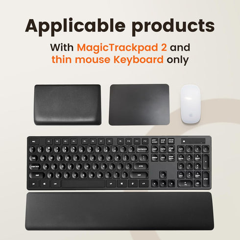 HONKID Low Profile Wrist Rest for Slim Keyboards and Mouse - Made of Cool Gel, Non-Slip Rubber Base, Relieve Wrist