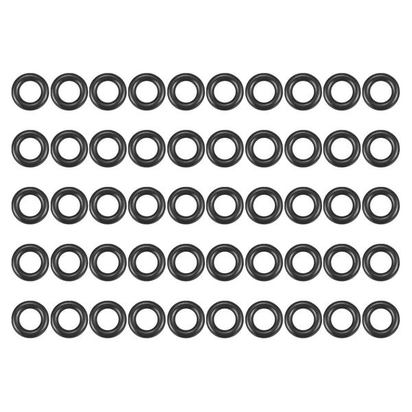 MECCANIXITY Nitrile Rubber O Ring 0.59" OD 0.31" ID 0.14" Width - Pack of 50 Black NBR Sealing Gasket Washer Seal