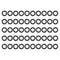 MECCANIXITY Nitrile Rubber O Ring 0.59" OD 0.31" ID 0.14" Width - Pack of 50 Black NBR Sealing Gasket Washer Seal