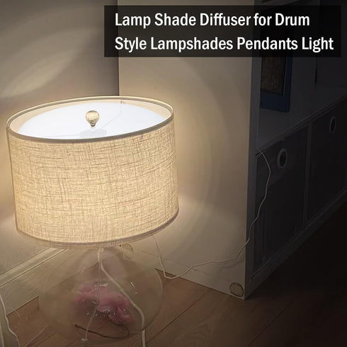 Amadget Pack 2 3/8" (7.5" 8-8.5" of Lampshade Diffuser, Center Hole Round Lamp Shade Diffuser for Drum Style Lampshades