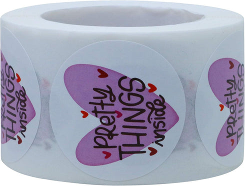 hylabelest 1.5 Inch 500 Roll10 Thank You Stickers Pretty Things Inside lables for Envelope Seals,Cards