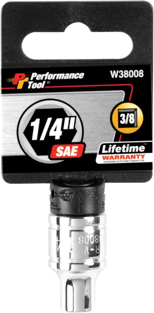 Performance Tool W38008 6-Point Socket, 3/8-Inch Drive, 1/4