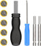 Triwing Screwdriver Set with 5 Pack CR2032 Batteries, 3.8 mm & 4.5 mm Security Screwdriver Game Bit Tool Set for NES,