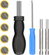 Triwing Screwdriver Set with 5 Pack CR2032 Batteries, 3.8 mm & 4.5 mm Security Screwdriver Game Bit Tool Set for NES,