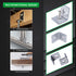 DBC-H38-10 3/8 250 lbs; 10 Pack Highcraft Heavy Duty Shelf Brackets; L Corner Brace for in. Diameter Bolt or Threaded