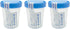 Sterile Specimen Cups with Lids: 4oz Transparent Urine Collection Cup with Leak-Resistant Screw-On Lids - 3 Pack