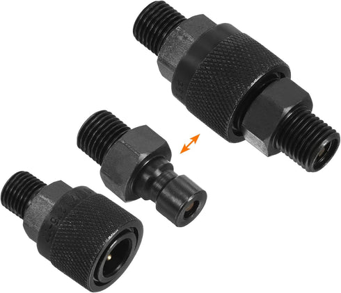 PATIKIL Hydraulic Quick Connect Coupler, 1 Set Carbon Steel M14x1.5mm Male Thread Pipe Fitting Adapter