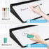 DOLLAR BOSS Small Glass Desk Whiteboard with Storage Drawer, Desktop Dry Erase Board, Office Supplies with 4 Markers
