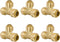 1/2" Push to Connect Tee Brass Plumbing Fitting for PEX, Copper, CPVC Pipe with Upgraded Stiffener (6 Pack)